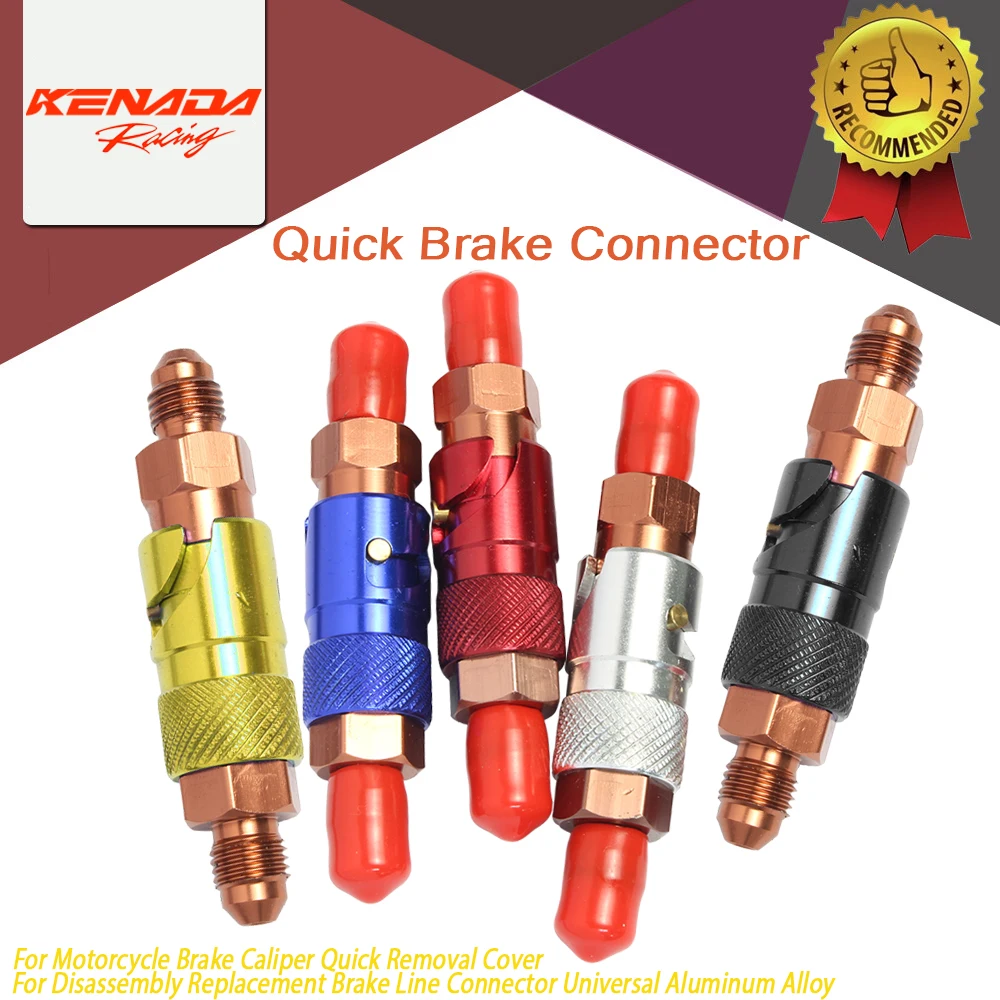 

Universal Motorcycle Brake Line Quick Connector, Lightweight Aluminum Alloy Caliper Repair Tool for Racing Modification