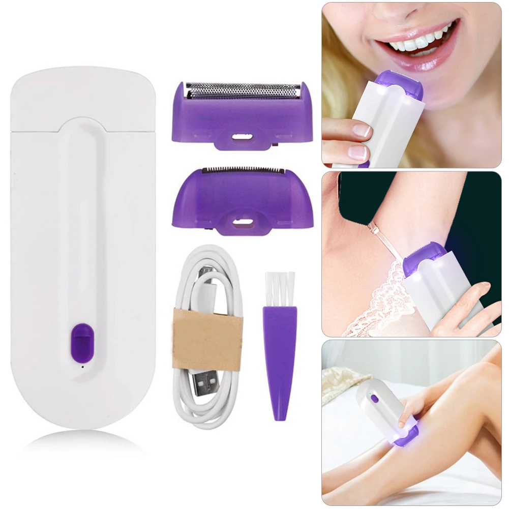 1Pcs Woman Home-Use Painless Hair Removal Kit Laser Touch Epilator Usb Rechargeable Body Face Leg Bikini Remove Depilador Shaver