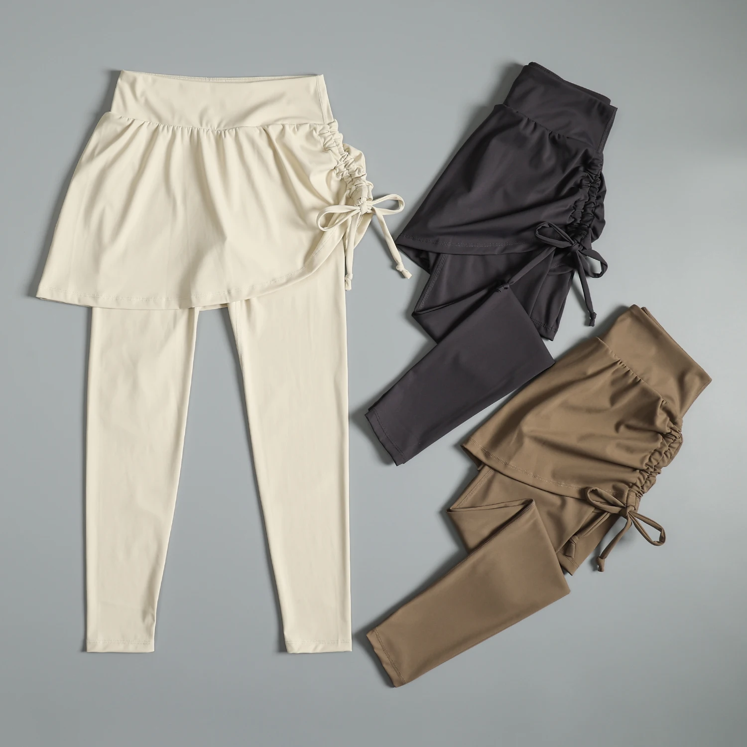 

Брюки для йоги для женщин, искусственные брюки из двух частей, высокая талия, поднимающие бедра, чтобы сделать их выглядеть узкие и узкие брюки, спорт для пилатеса