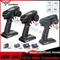 DUMBORC DDF-350 10CH 10 Channel Transmitter with Receiver P10F P4FM P6DC Gyro 2.4G Digital Radio Remote Controller Metal Handle