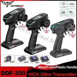 DUMBORC DDF-350 10CH 10 Channel Transmitter with Receiver P10F P4FM P6DC Gyro 2.4G Digital Radio Remote Controller Metal Handle