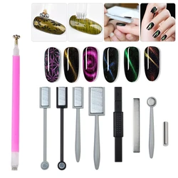 Bâton magnétique œil de chat pour vernis à ongles gel UV, stylo magnétique multifonction, accessoires de décoration pour nail art, outil de maquillage