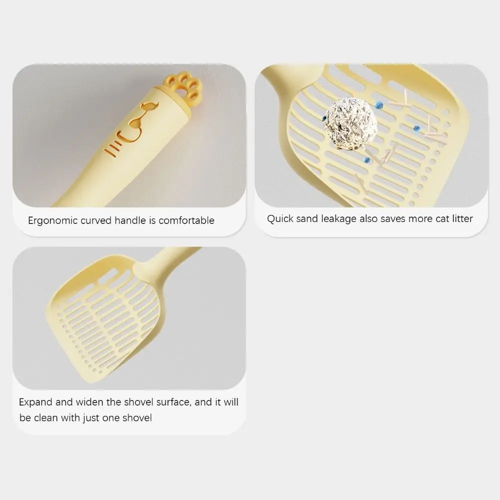 Portable Plastic Cat Litter Scooper Hollow Leak Fast Cat Litter Sifter Labor-saving Pet Cleaning Tool Pet Feces Shovel