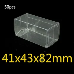 20/25/50pcs PVC Transparent Protector Box Case Dust Proof Kids Toy Car Model Display Boxes Holders Gift Box 41*43*82mm