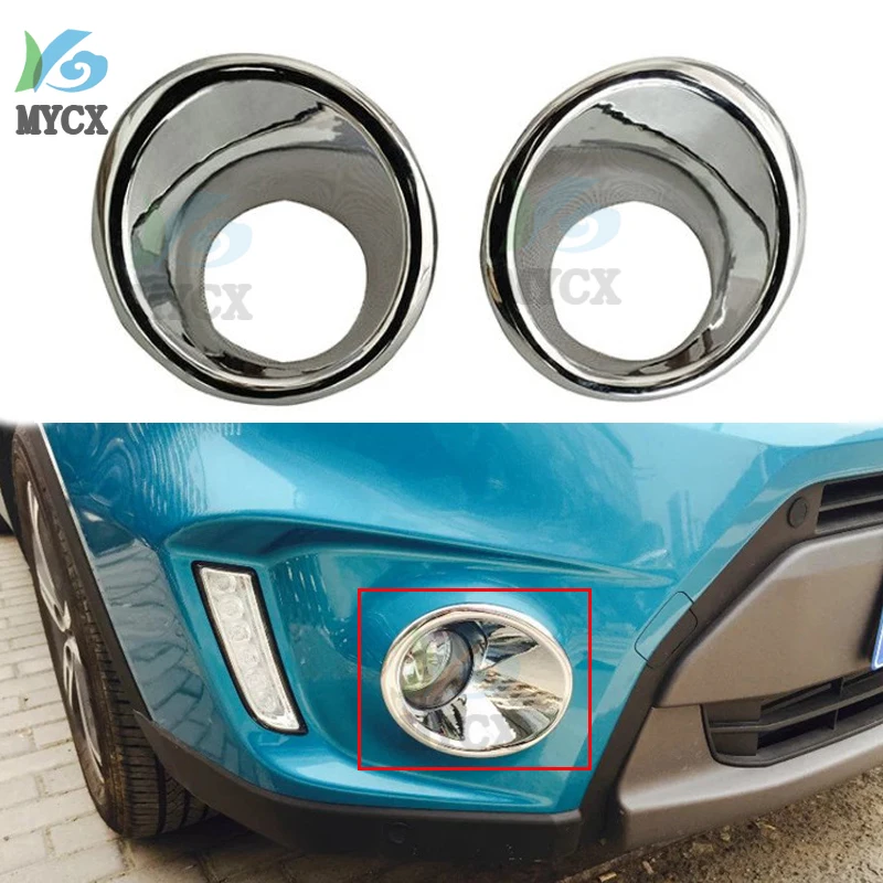

For Suzuki Vitara 2016-20 Car Styling Car Dashboard Outlet Box Special Modified ABS Chrome Decorative Frame Interior Decoration