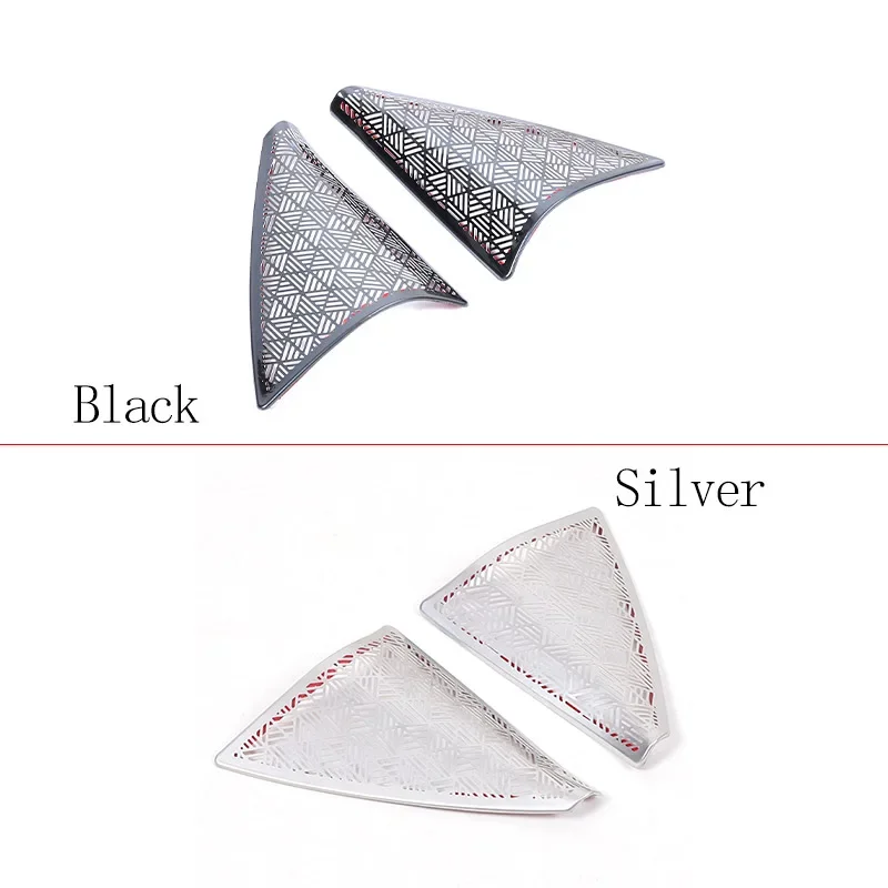 For BMW 5 Series G60 2024 2025 Stainless Steel Silver/Black Car A-pillar Audio Speaker Cover Trim Car Accessories
