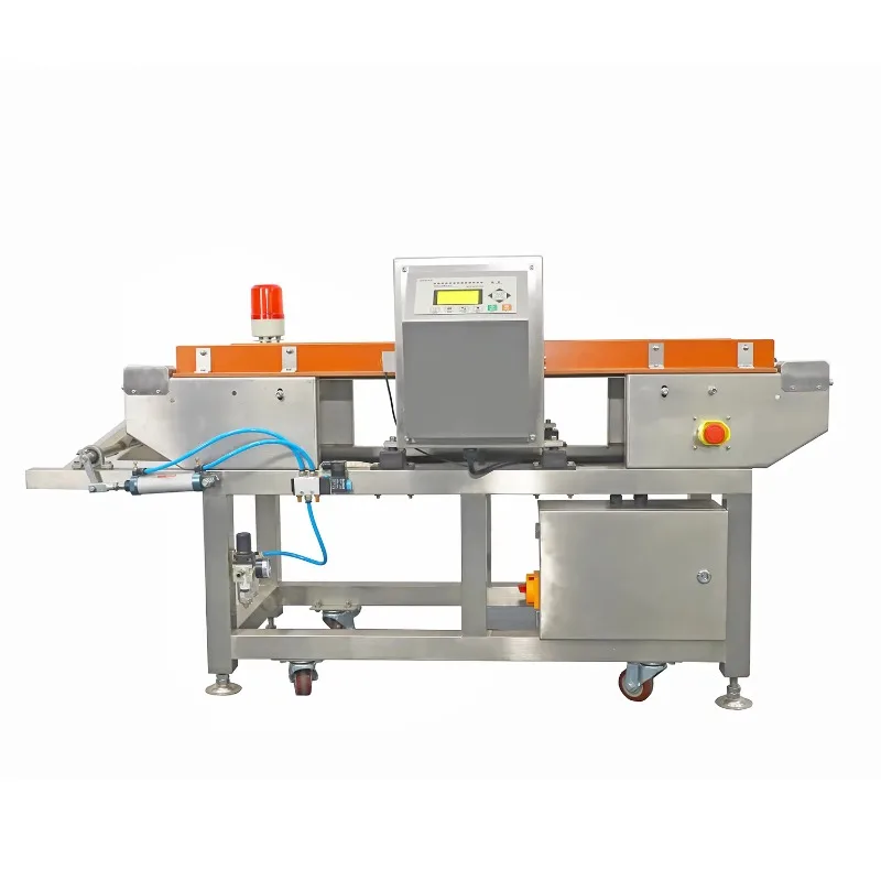 Customized High Accuracy Food Processing Metal Detector Touch Screen Control With Adjustable Detection Alarm Function