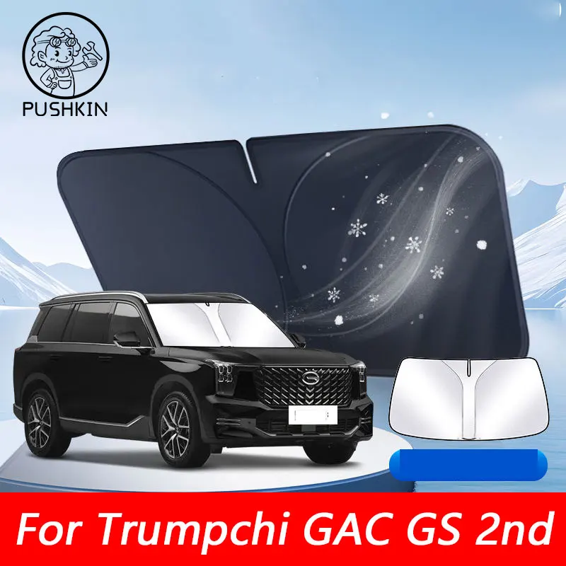 

For Trumpchi GAC GS8 2nd GEN Car Windshield Sun Shade Blocks UV Ray Reflector Auto Window Visor Shield Cover Foldable Parasol