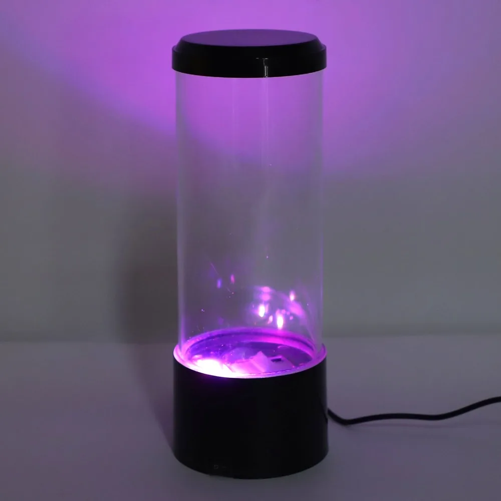Decorative Aquarium LED Lamp USB Battery Powered Multi-Color Mood Table Lamp Fake Fish Tank Lamp Bedside Decor