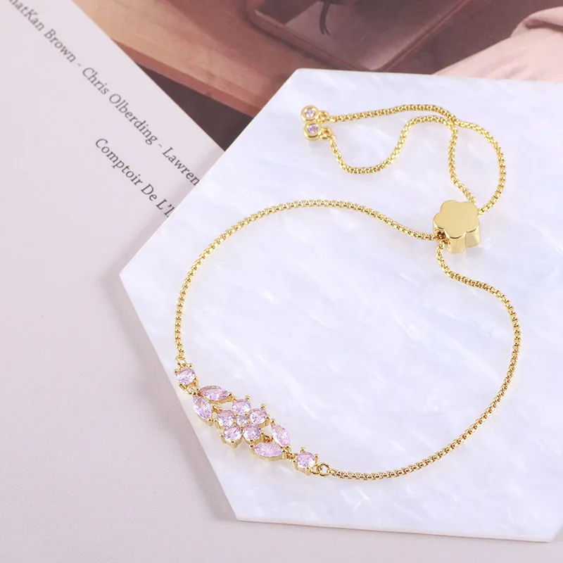 

Sweet European and American Flowers and Leaves, Forest Series, Small and Fresh Ladan Adjustable Bracelet