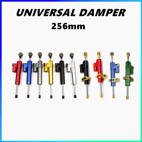 Imagen 1 del producto Estabilizador de amortiguador de dirección ajustable Universal para motocicleta, 256mm, para MT10 MT07 MT09 MT03 CBR600RR CB1000R CB650F
