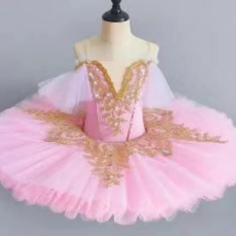 pd07015-ガールズ-バレエ-チュチュドレス-キッズ-ダンスコスチューム-ステージパフォーマンスと日常練習用