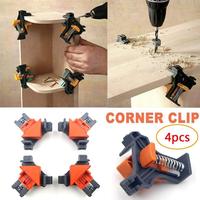 4pcs 90 Degree Carpentry Furniture Fixing Clips Picture Frame Corner Clamp Adjustable Woodworking Corner Clip Right Angle Clamp