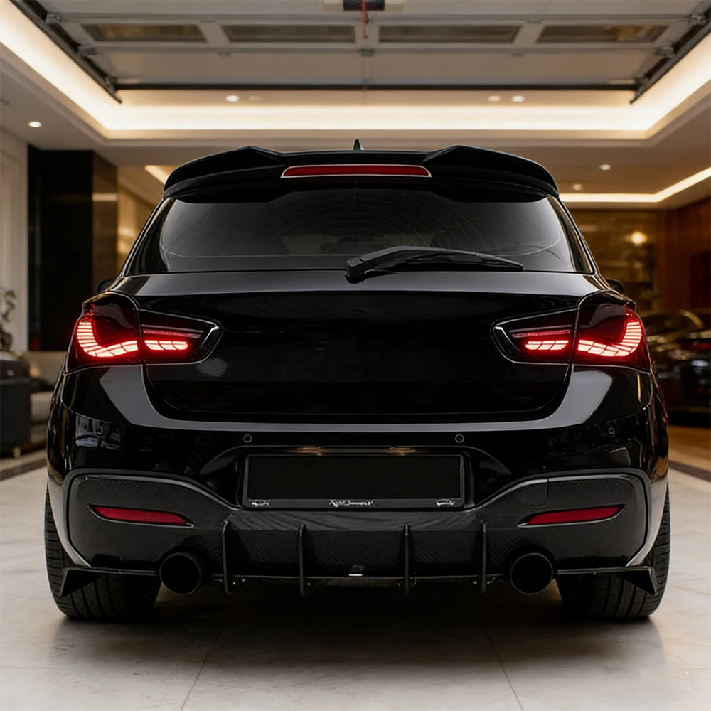 For BMW 1 Series F20 F21 2015-2018 Dragon Scale LED Tail Lights Sequential Turn Signal Plug and Play Rear Lamps Assembly