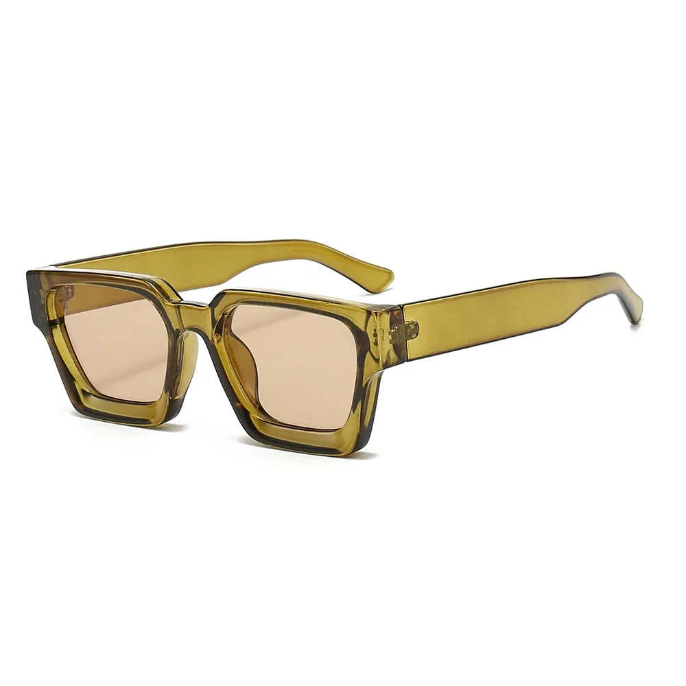 

Multicolor Large Square Frame Sun Glasses Wide Legs Lightweight Leopard Print Sunglasses Punk Fashion Men UV400 Eyewear Travel