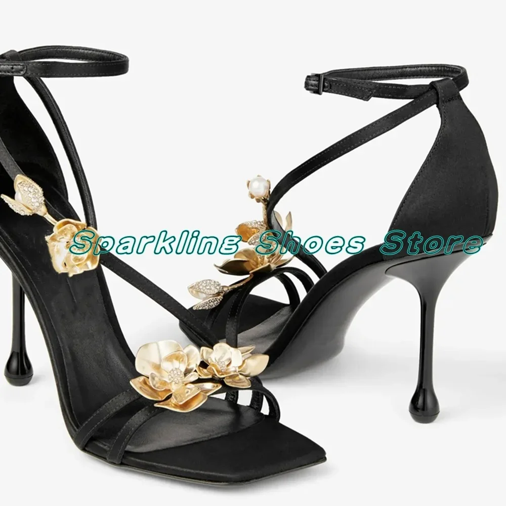 

Сандалии с открытым носком и ремешком на щиколотке