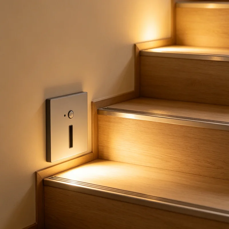 Sensor Stair Light Motion Detect Wall Sconce Lamp Automatic Nightlights Recessed Footlight for Step Ladder Bedroom Closet