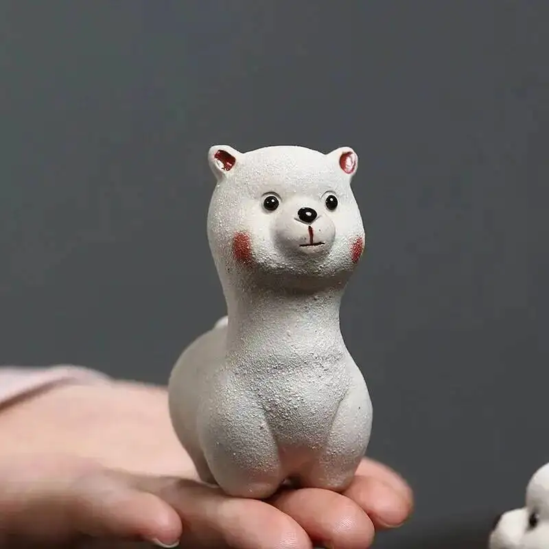Purple Clay Tea Pet Alpaca Premium Tea Plaything Tea Ceremony Tea Play Accessory Small Ornament Handmade Little Sheep Чаепитие