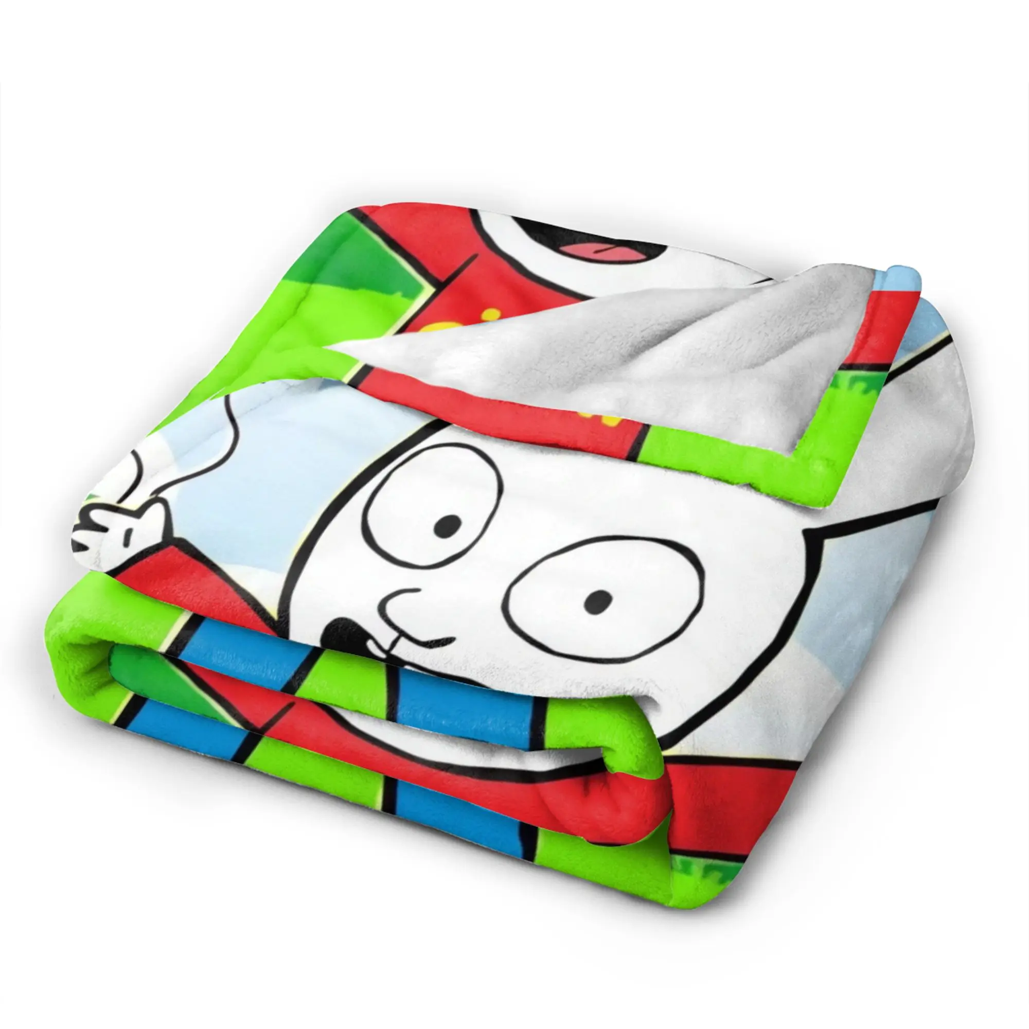 Simons Super Rabbit Flannel Blanket Winter  Warm Soft Throw Blanket for Kids Living Room Print Bedspread Sofa Bed Cover