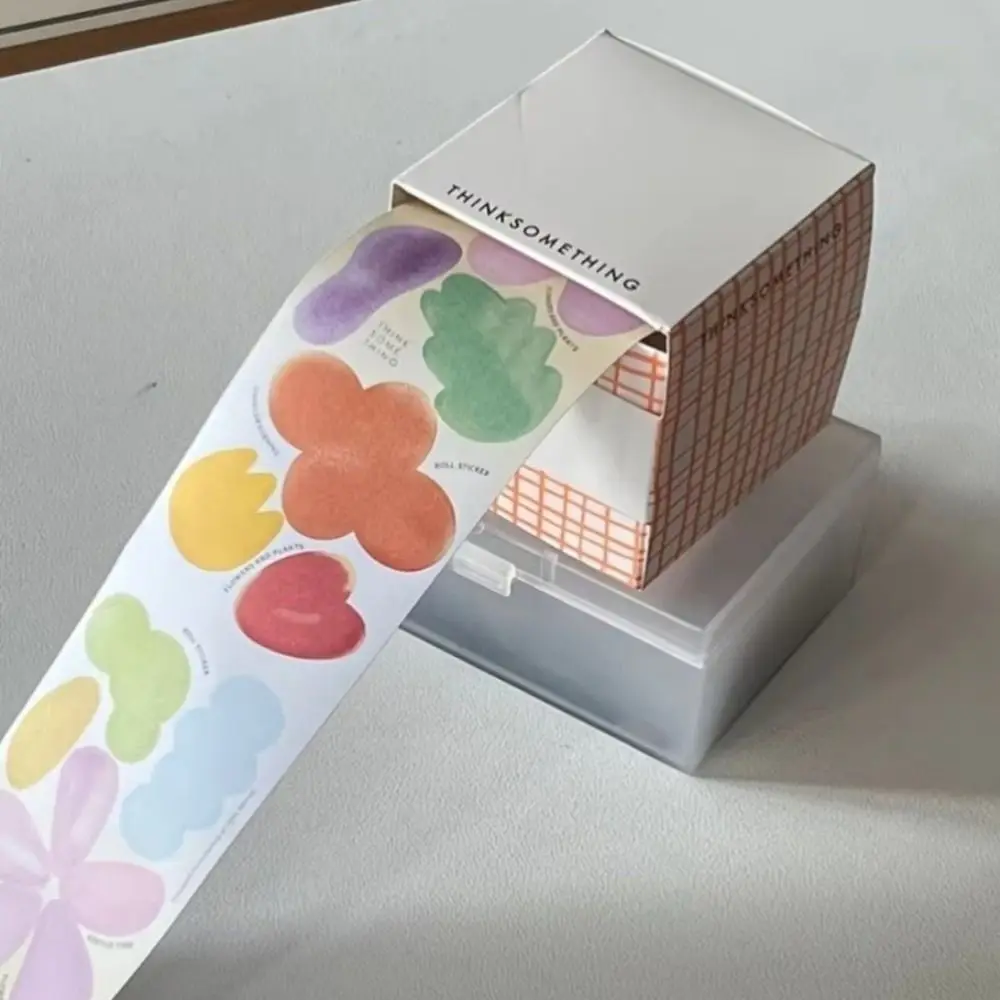 Colorful Sticky Notes Pull-Out Design Self-Adhesive Korean Flower Sticky Notes Flower Pattern Simple Design DIY Sticker Notes