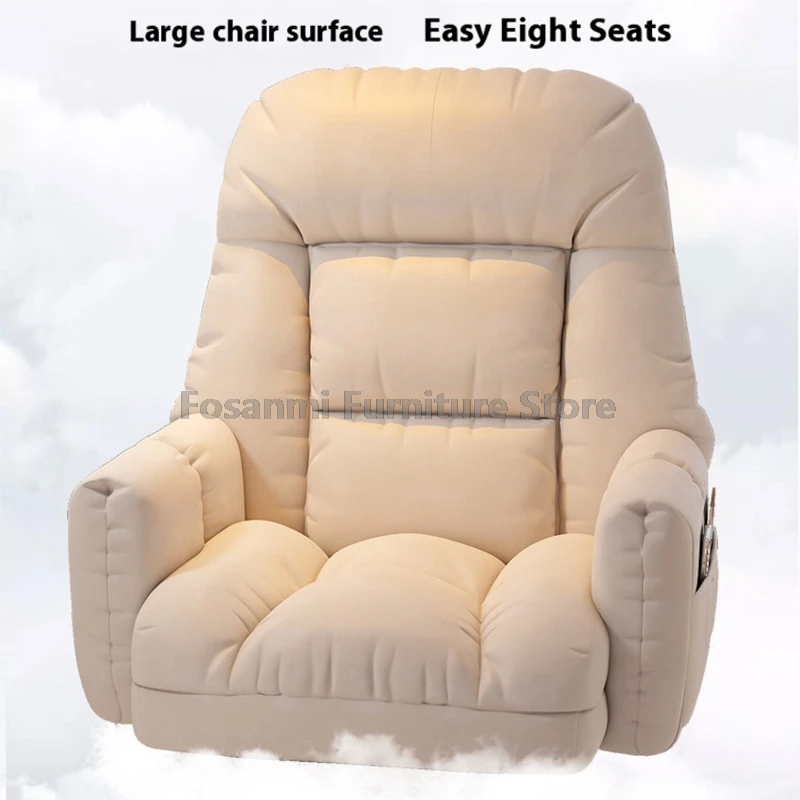 كرسي كمبيوتر مريح من القماش التكنولوجي مع مسند للذراعين قابل للتعديل للمنزل الناعم كرسي مكتب مريح واسع دوار #5