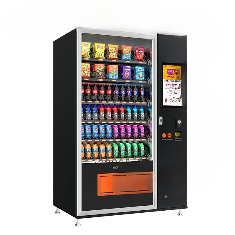 Large touchscreen QR code coin, credit card payment vending machine