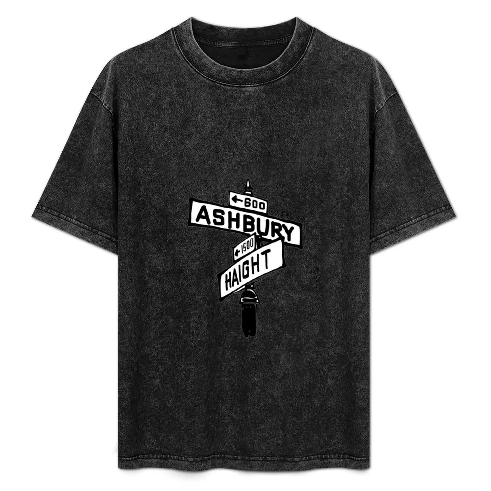 

Haight x Ashbury Street Sign T-Shirt Christmas Casual Short Sleeve Top