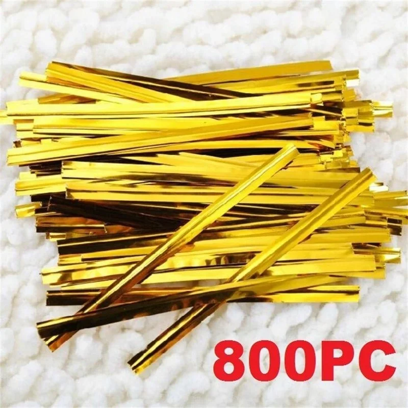 800 Pcs Metallic Twist Ties for Candy Lolli Cake  Cello Bag Party