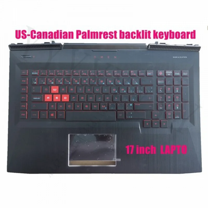 

Клавиатура QUS-Canadian Palmrest с подсветкой для HP 17-AN/17T-AN000/17T-AN100
