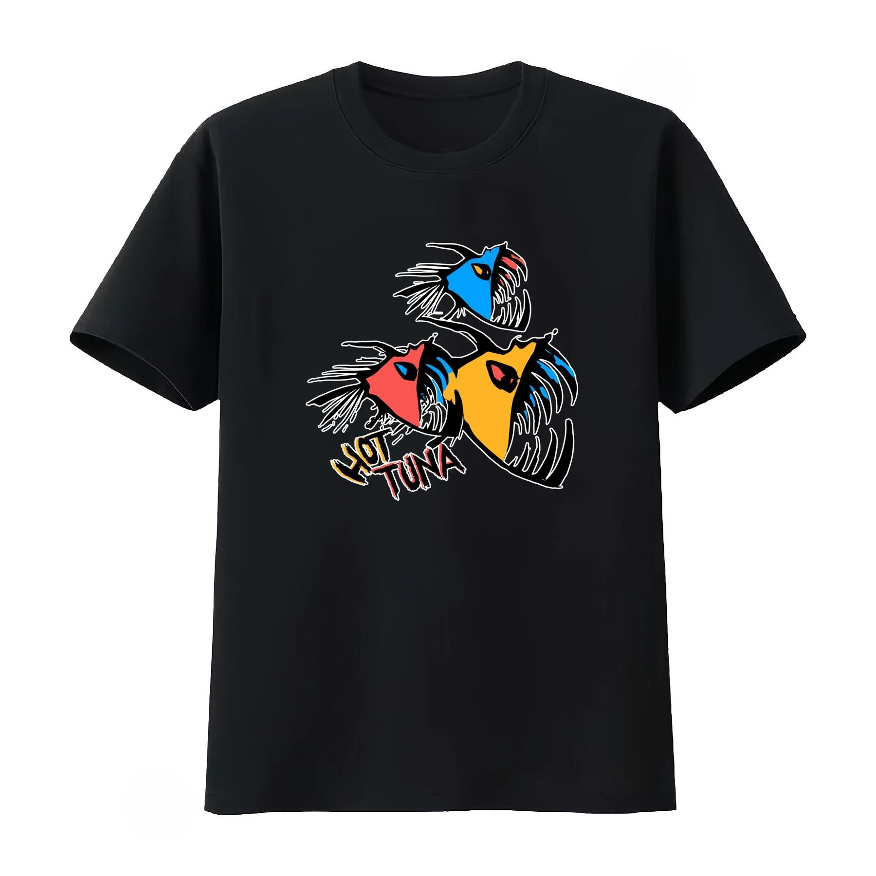 Vintage 90s Hot Tuna T Shirt Retro Australia Surf Design Colorful Fish Print Men's Clothing Women's Graphic 2026 Summer T Shirt