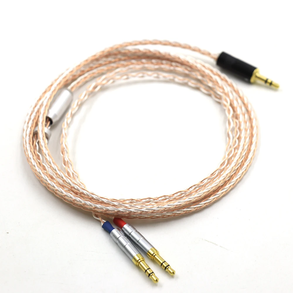 MDR-Z7 Z1R Z7M2 Headphone Balance Cable D7100 D7200 D600 4pin XLR 4.4 /3.5mm Copper Silver Braided Earphone Upgrade Cables