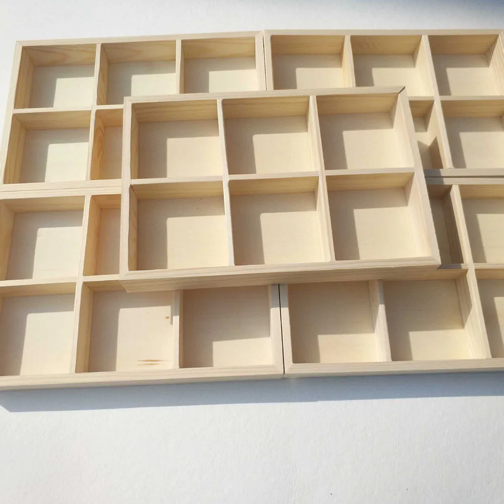

Wooden Storage Box 6 Grids Paint ganizer Compact Size Pigment Container Painting Stick Holder Wooden Supply Box