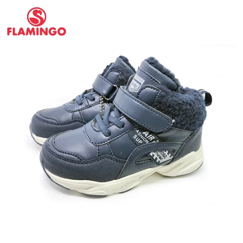 FLAMINGO  Autumn Boys Boots Children\'s Shoe High Quality Ankle Kids Shoes with Hook& Loop for Little Boys 202B-F13-2006