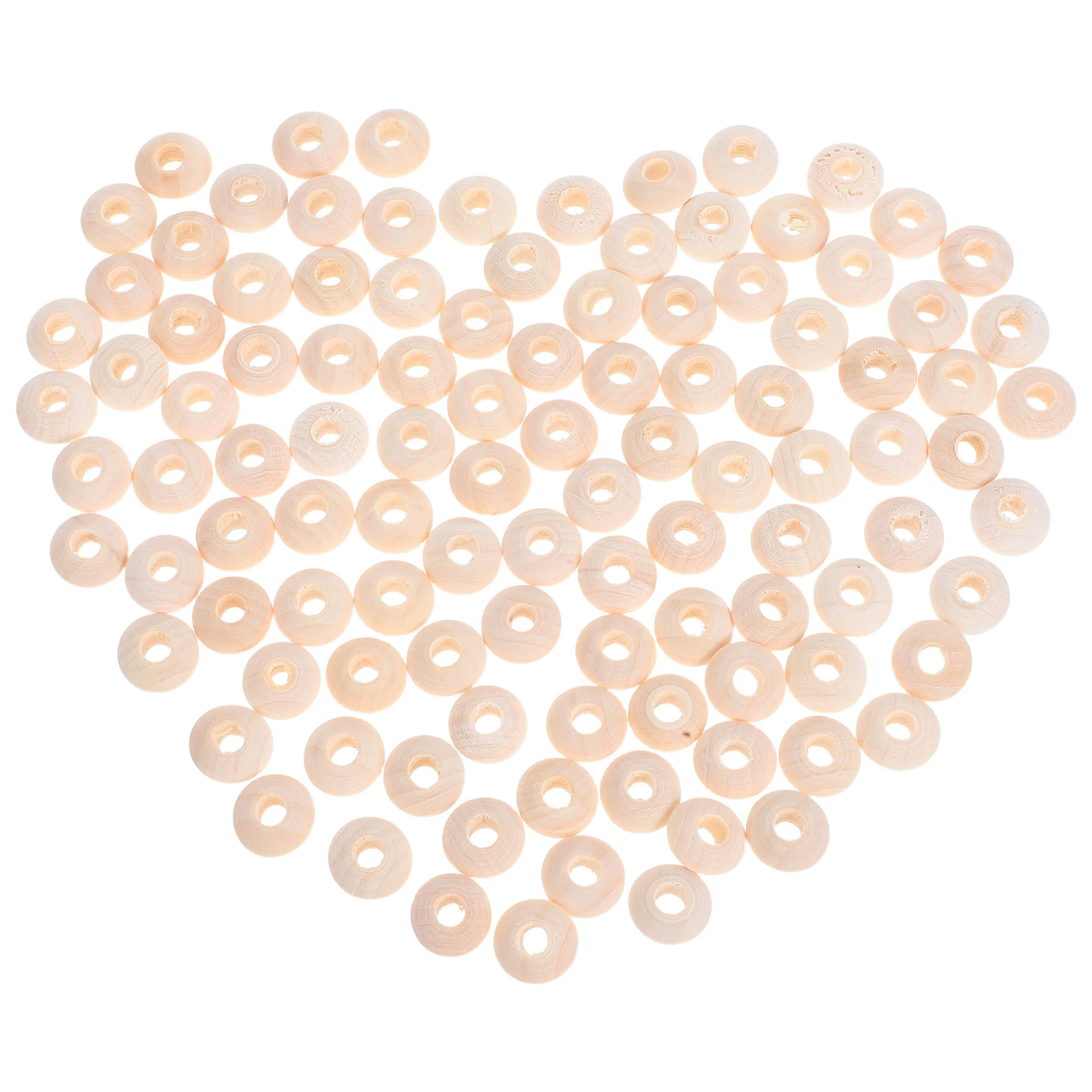 

100pcs Abacus Flat Disc Natural Wood Grain Unfinished Surface For Diy Jewelry Making Bracelet Necklace Craft Projects Flat Round