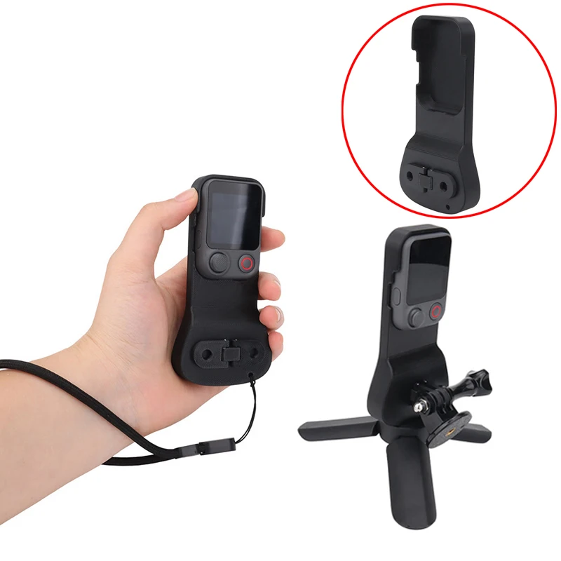 1PCS For DJI Osmo Pocket 4P/FrameTap Remote Extension Handle Anti-Loss Cradle Dual Accessory Port Quick-Release Handheld Bracket