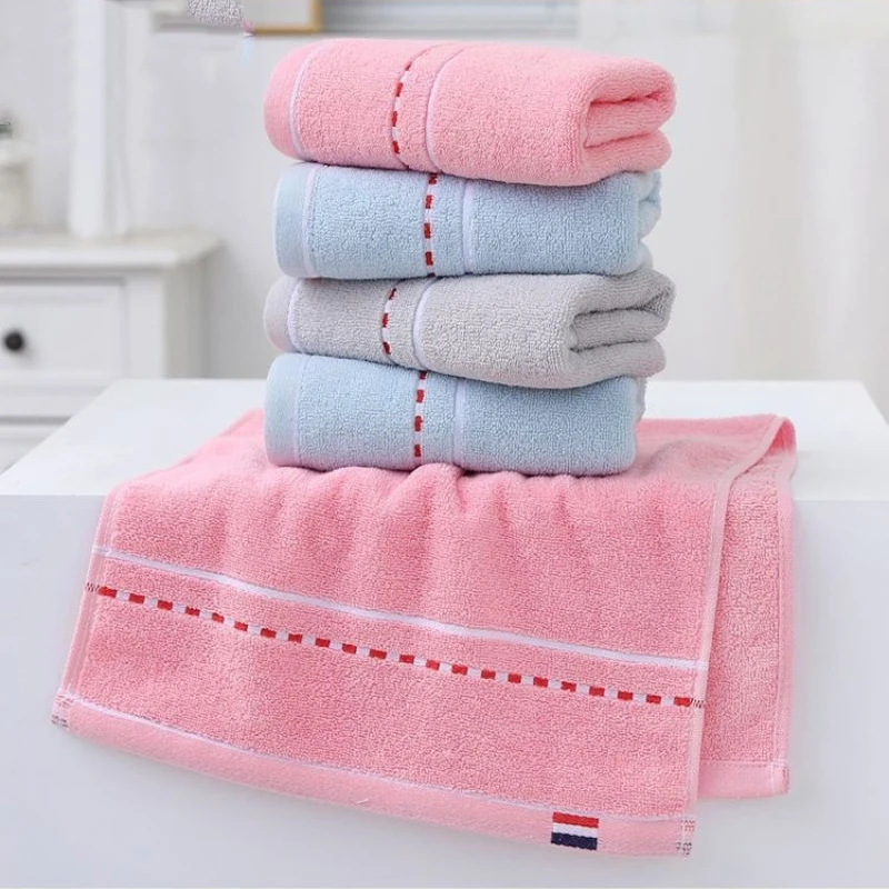 

cotton towel thickened Fast drying home with bath towels, striped soft gym sports sauna beach hotel home with travel