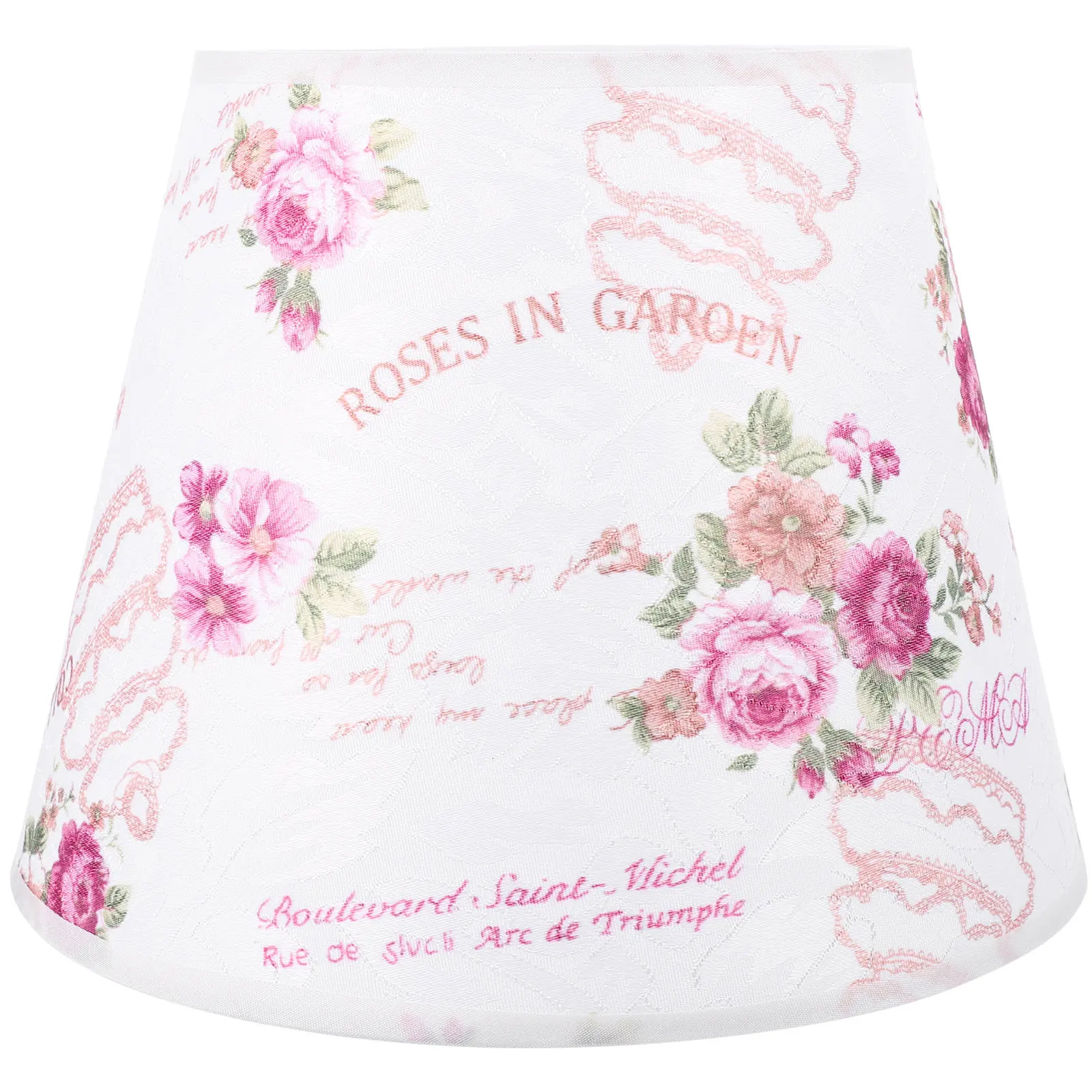 

Абажур 22 см (нижняя часть), 14 см (верхняя часть), высота 17 см, тканевый чехол для настольных и напольных ламп, ткань с вышивкой в виде роз, для дома, офиса, кабинета, освещение