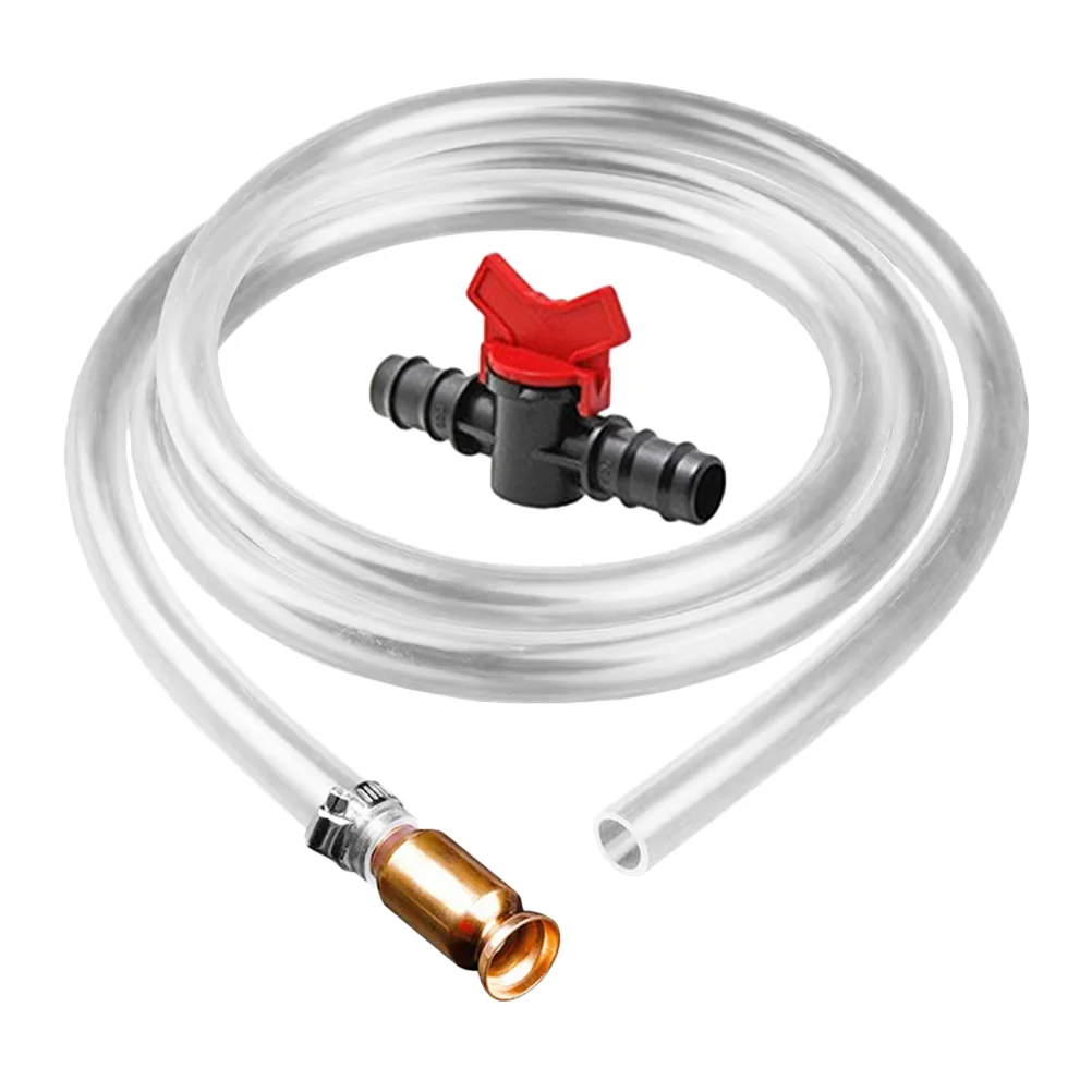 Siphon Oil Pipe Fuel Transfer Hose 1/2 The Switch for Gasoline to Pump Water Automatic Tube