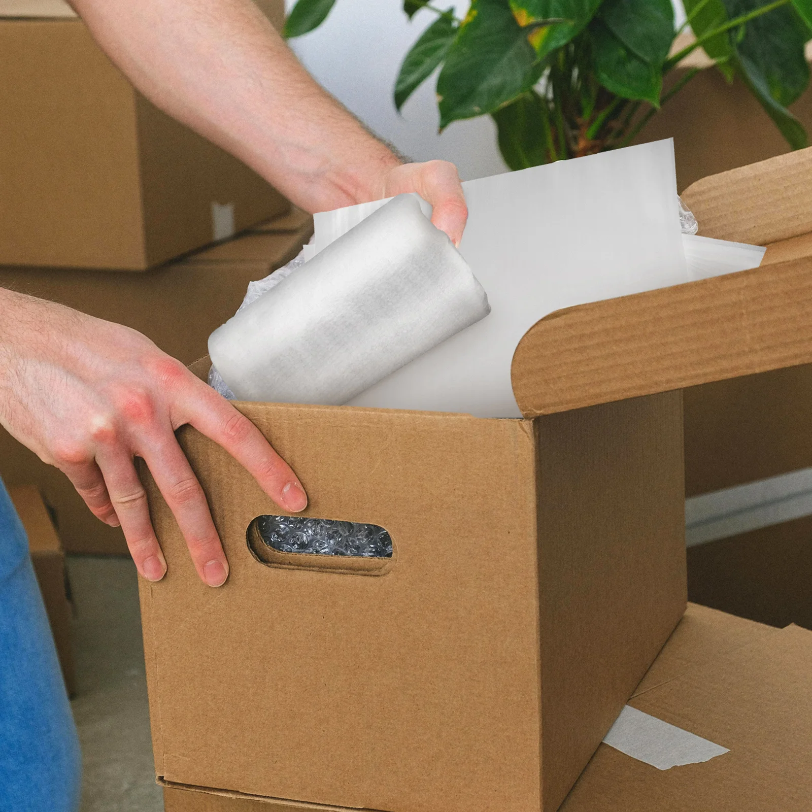 

100Pcs Packing Pouches Pearl Cotton Foam Bags Cushion Wraps for Moving Shipping Storage Fragile Items Large Capacity Easy