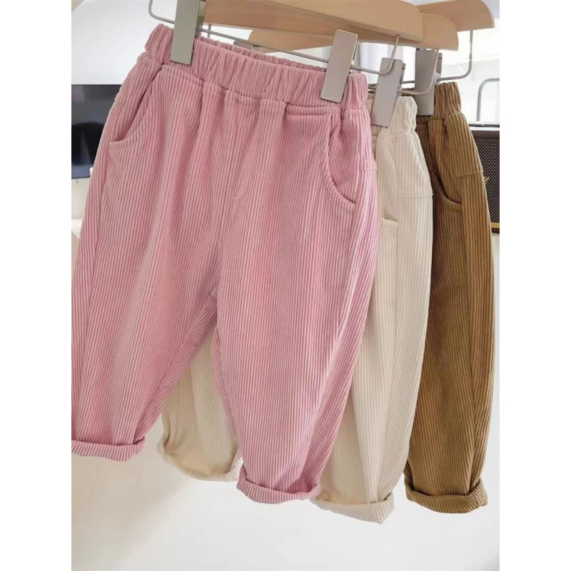 Fashionable and Cute Girls Autumn Clothing Pants2024New Fashionable Children's Clothing Spring and Autumn Casual Outdoor Long