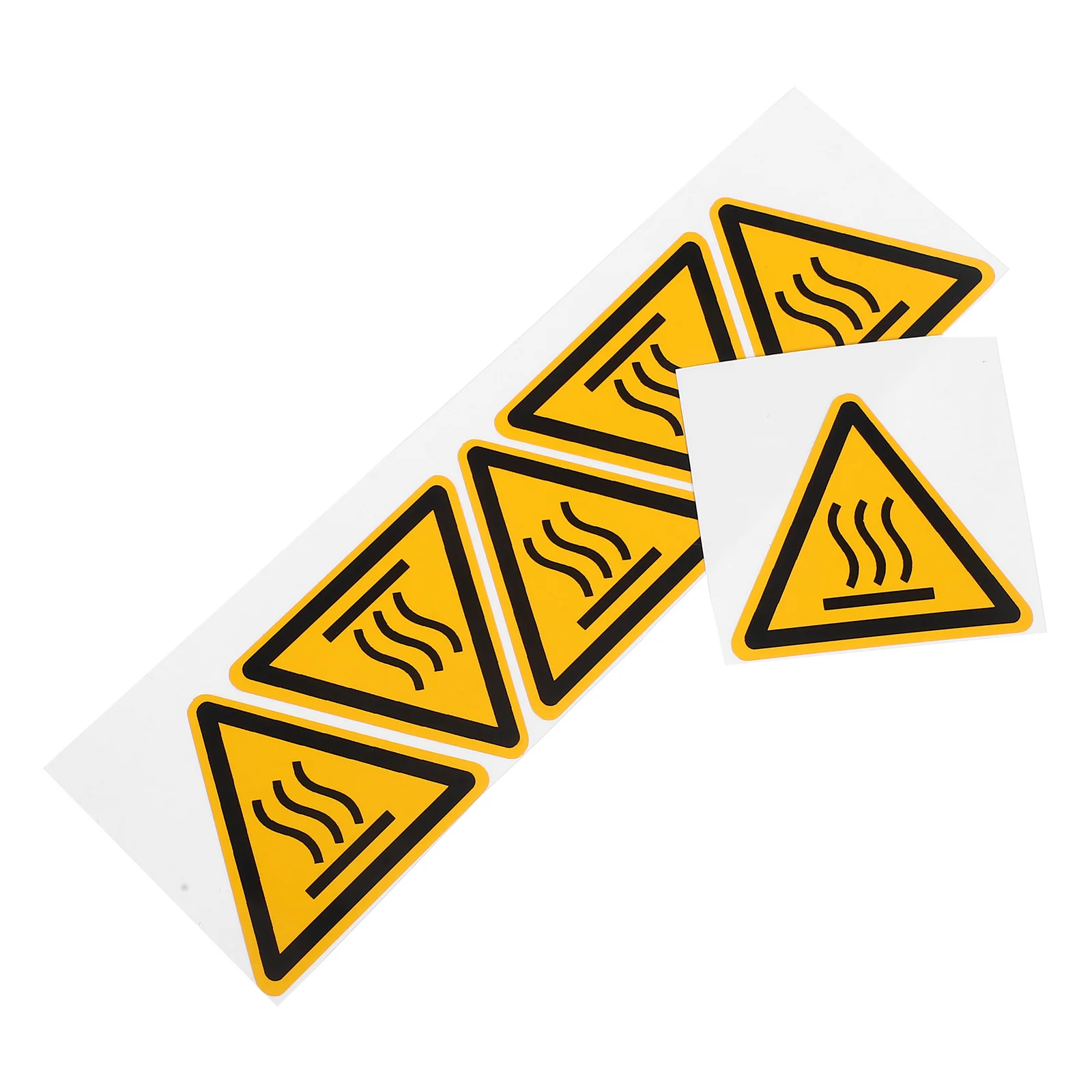 6pcs Warning Label Stickers 100mm Self Adhesive High Temperature Safety Signs Caution Hot Surface Decals for Equipment