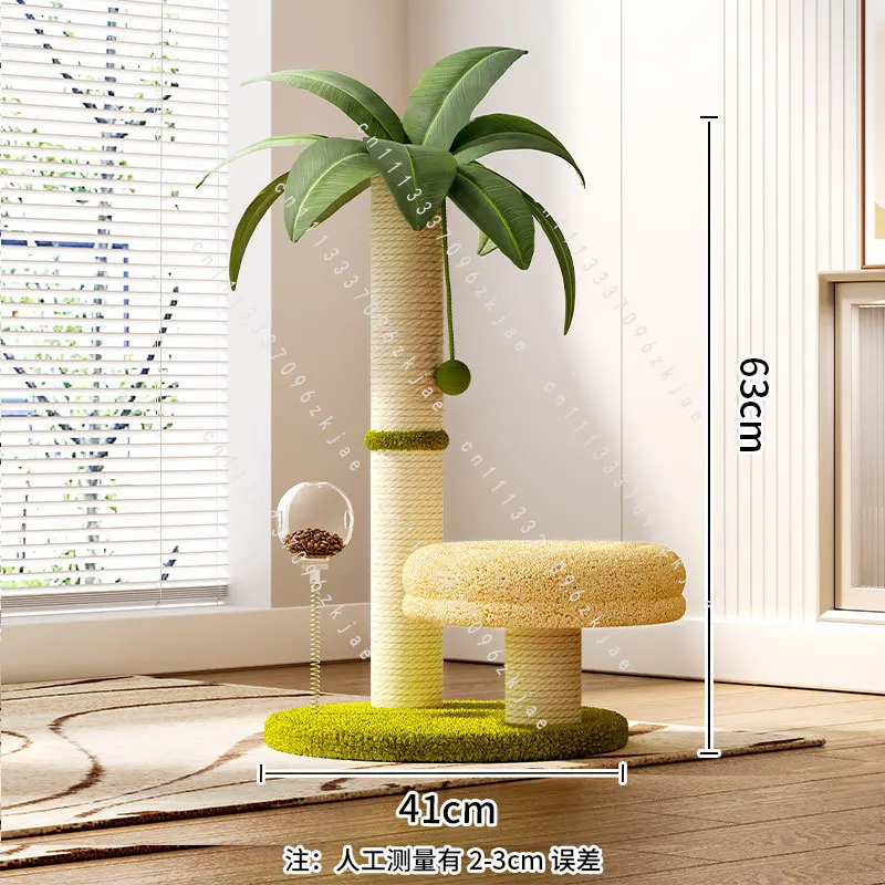 Coconut Tree Cat Scratching Board, Wear-resistant Sisal Claw Board, Toy Self-hi, Boredom-relieving Vertical Cat Climbing Frame