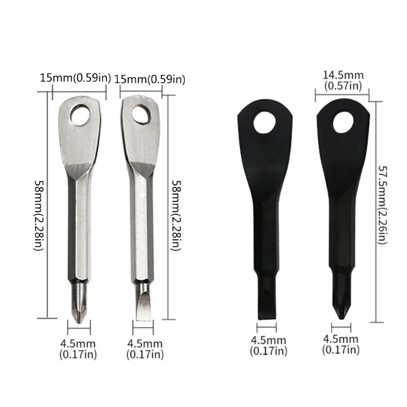 Y1UD Keychain Screwdriver Tool Gifts for Men, Mini Screwdriver Flathead and  Bit Small Pocket Tool for Men