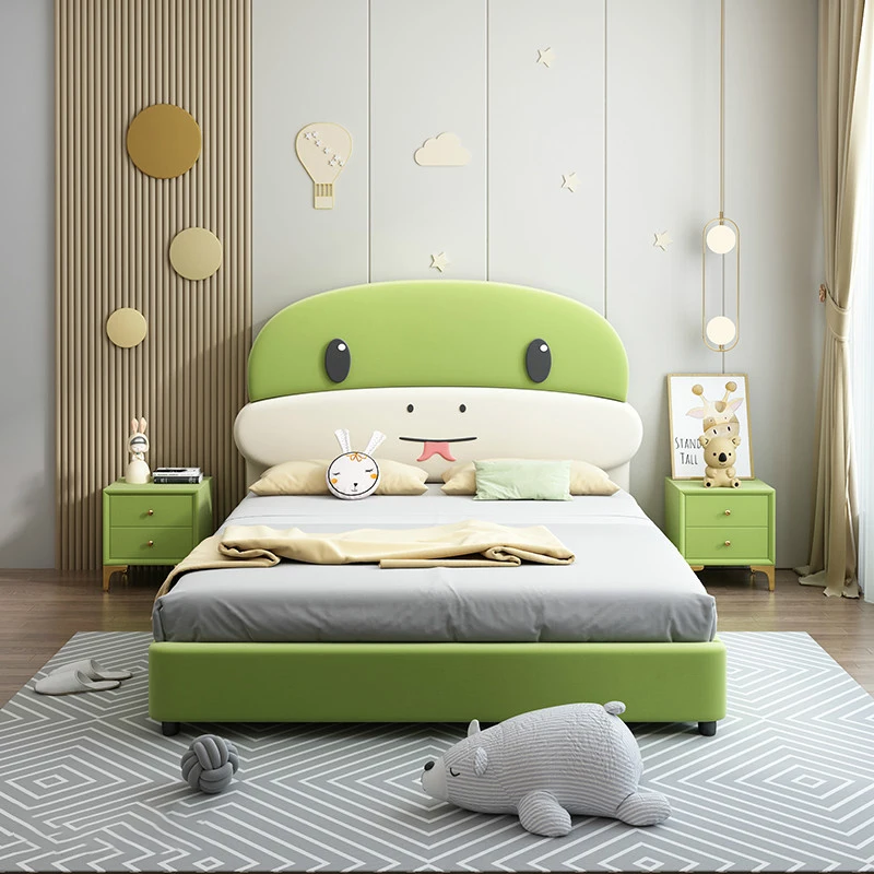 High Quality Furniture Custom Factory Modern constellation Cartoon Snake-shaped Bedroom Children's Double Bed.