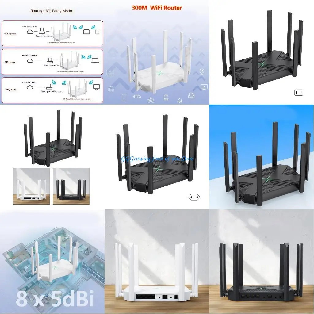 

H9EB Networking Repeater 2.4GHz 5GHz Frequency 300M/1200Mbps Amplifiers