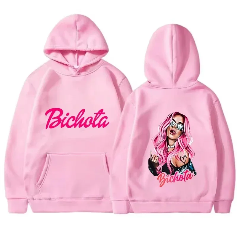 Nueva Sudadera con capucha Karol G Bichota, jersey de estilo callejero de Hip-Hop Unisex, sudadera de manga larga para otoño e invierno para hombre