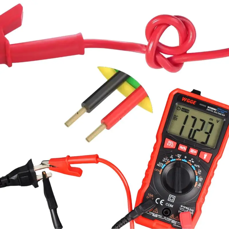 1pcs 4mm Stapelbare Banaanstekker naar Alligator Clip Multimeter Meetsnoeren 1000V 15A 1M Koperen kabel Elektrische Testen