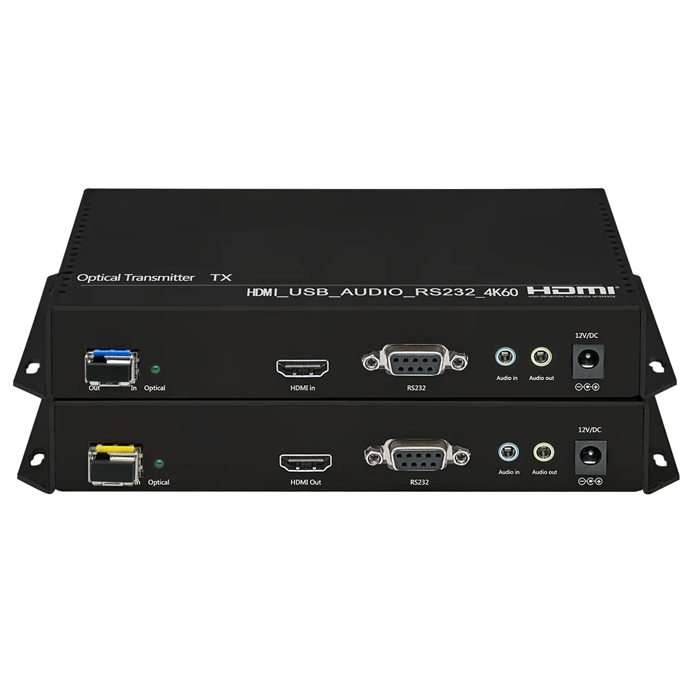 

20KM to Fiber Optic Extender 4K60fps Single Mode 1 core High Definition Multimedia Interface KVM Extender over Fiber