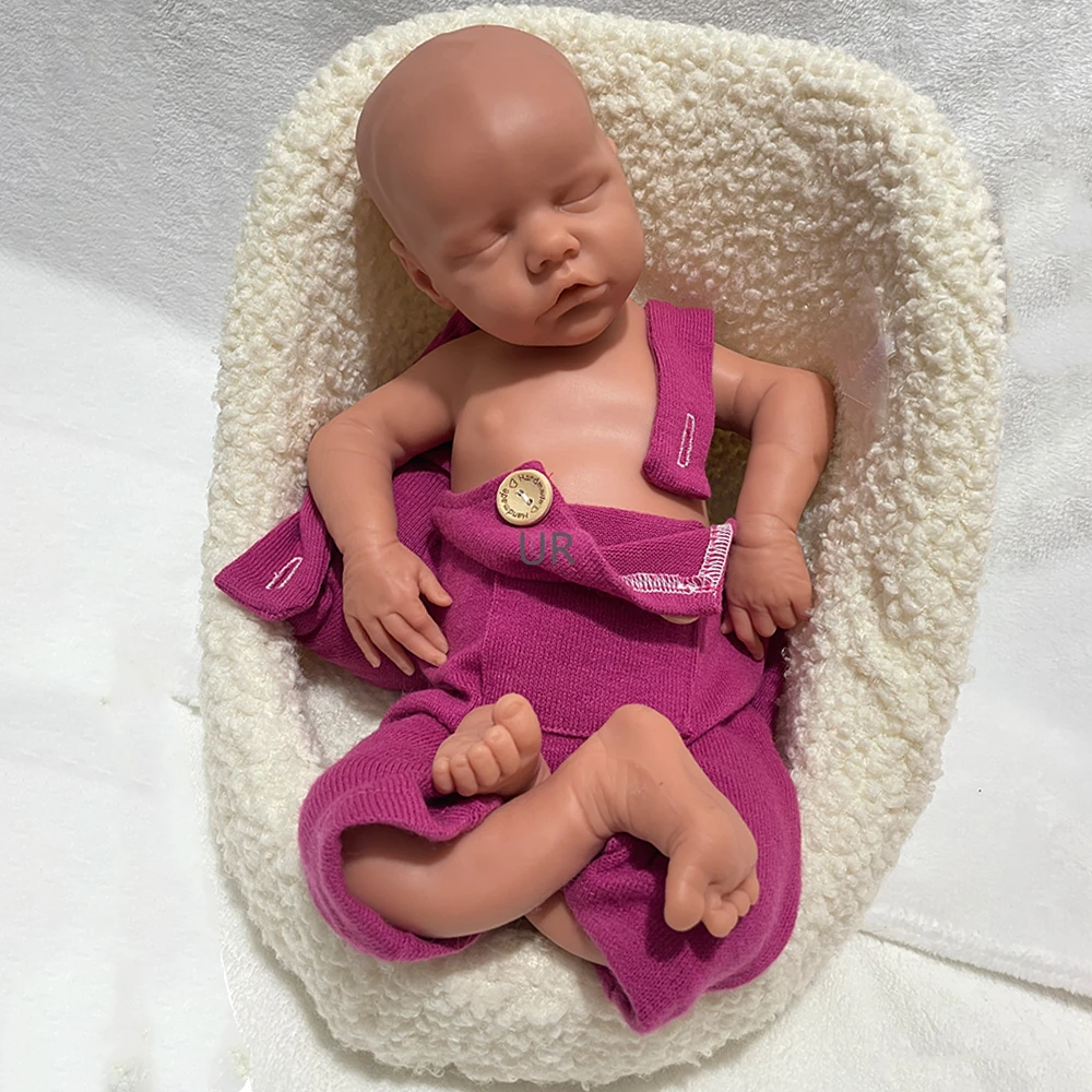 17" flexível completo de silicone renascido boneca 5.3lb bebê menina branca boneca impermeável recém-nascido bebé não pintado bricolagem artesanal brinquedo artista presente
