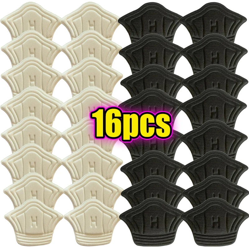 Palmilhas Patch Heel Pads para Sport Shoe, Tamanho Ajustável, Almofada para os Pés, Almofada para Alívio da Dor, Inserir Palmilha, Protetor de Salto Adesivo, 2 Pcs, 16Pcs